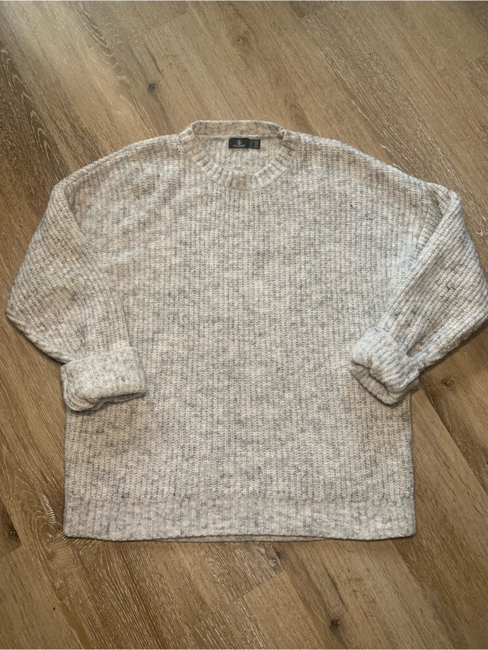 Volcom Women’s XS/S Heather Grey Crewneck Sweater Cozy